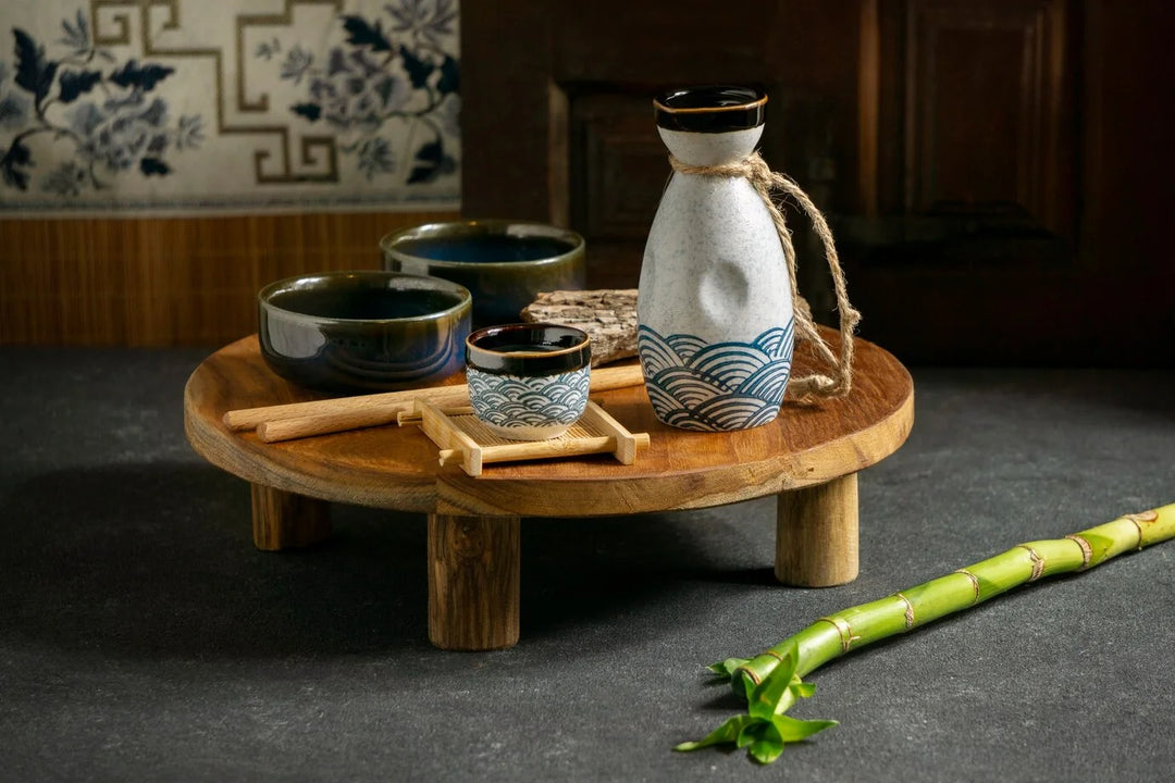 authentic sake set on a table