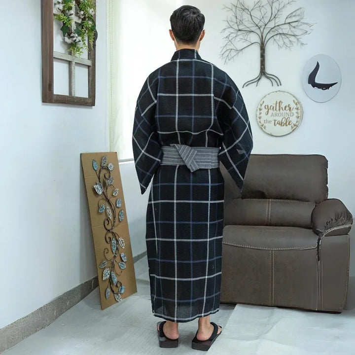 man wearing mens kimono robe