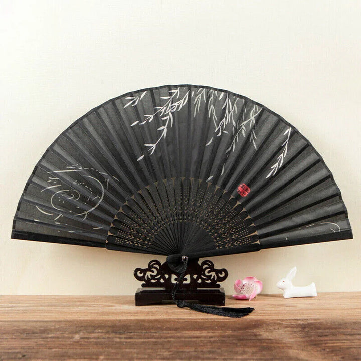 black japanese fan