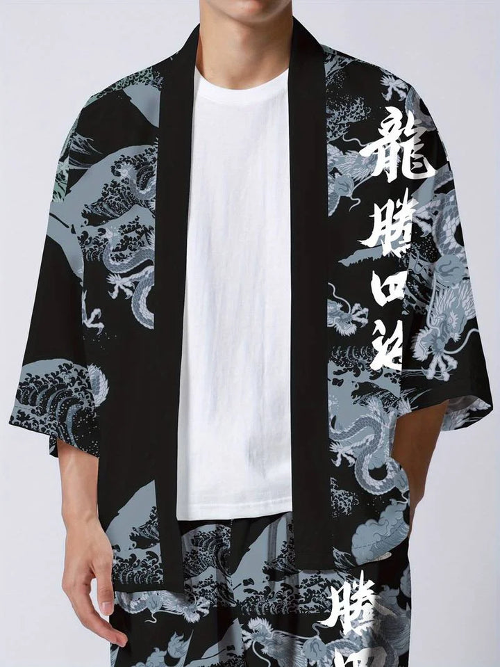 man-wearing-dragon-kimono-jacket