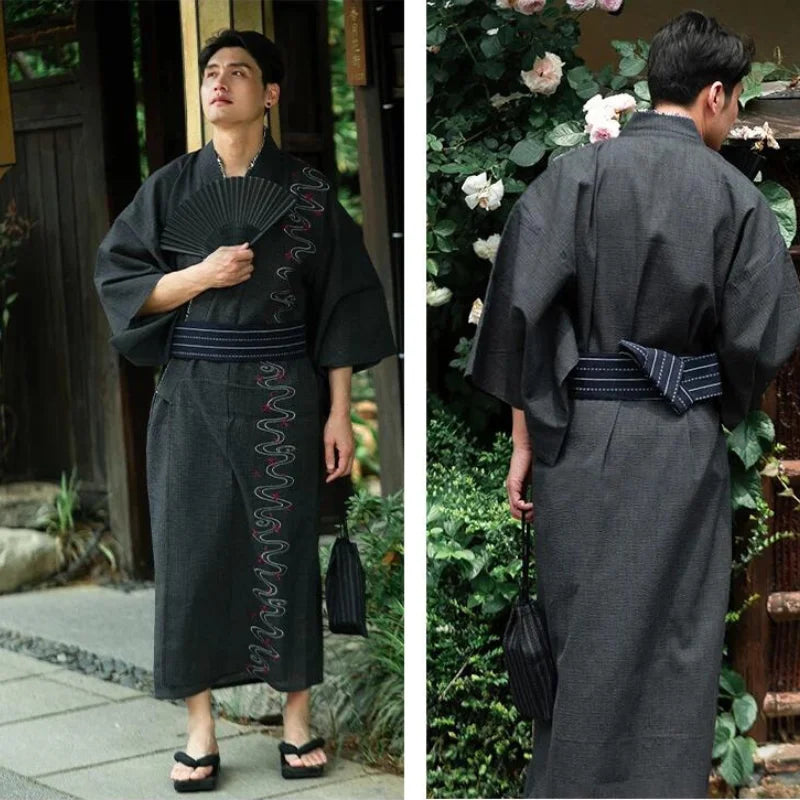man wearing japan kimono men