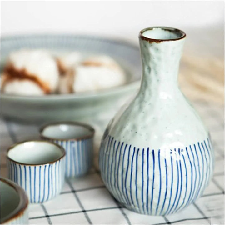 sake ceramic set on a table