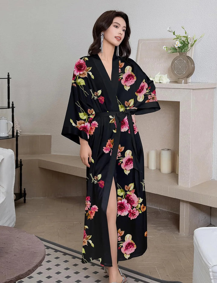 black japanese kimono pajama