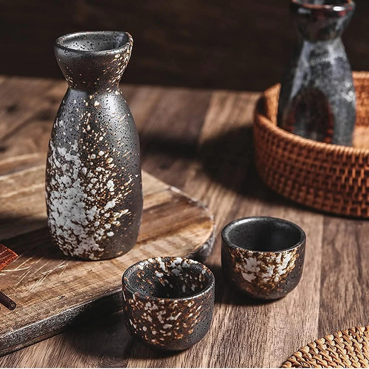 sake carafe set on a table