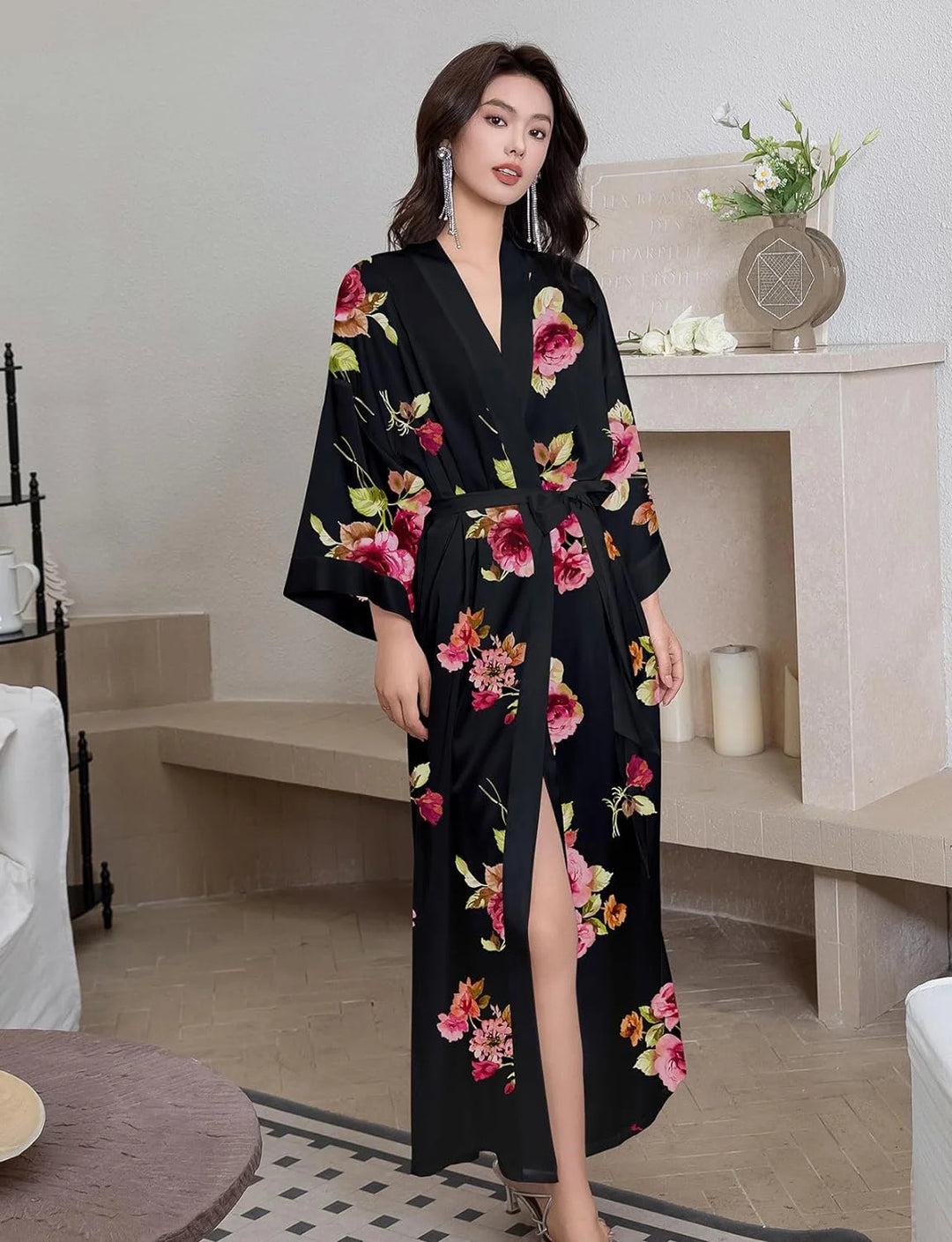 floral japanese kimono pajama