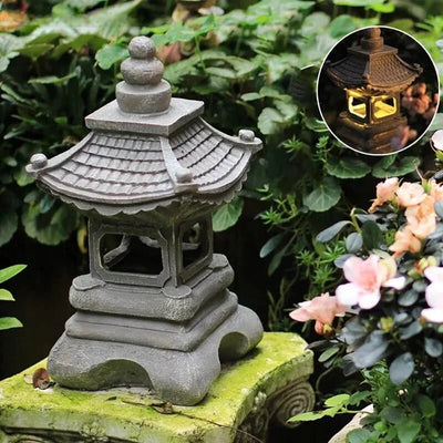 garden pagoda lantern in japanese garden