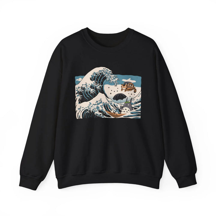 Great Wave Off Kanagawa black Hoodie