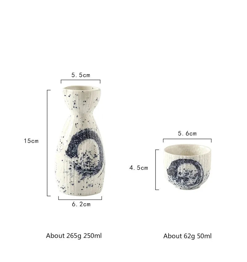 dimensions of authentic sake set