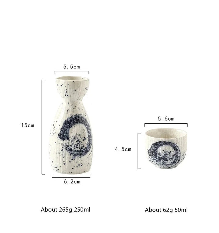 dimensions of authentic sake set