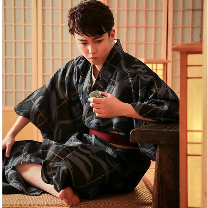 black-mens-kimono