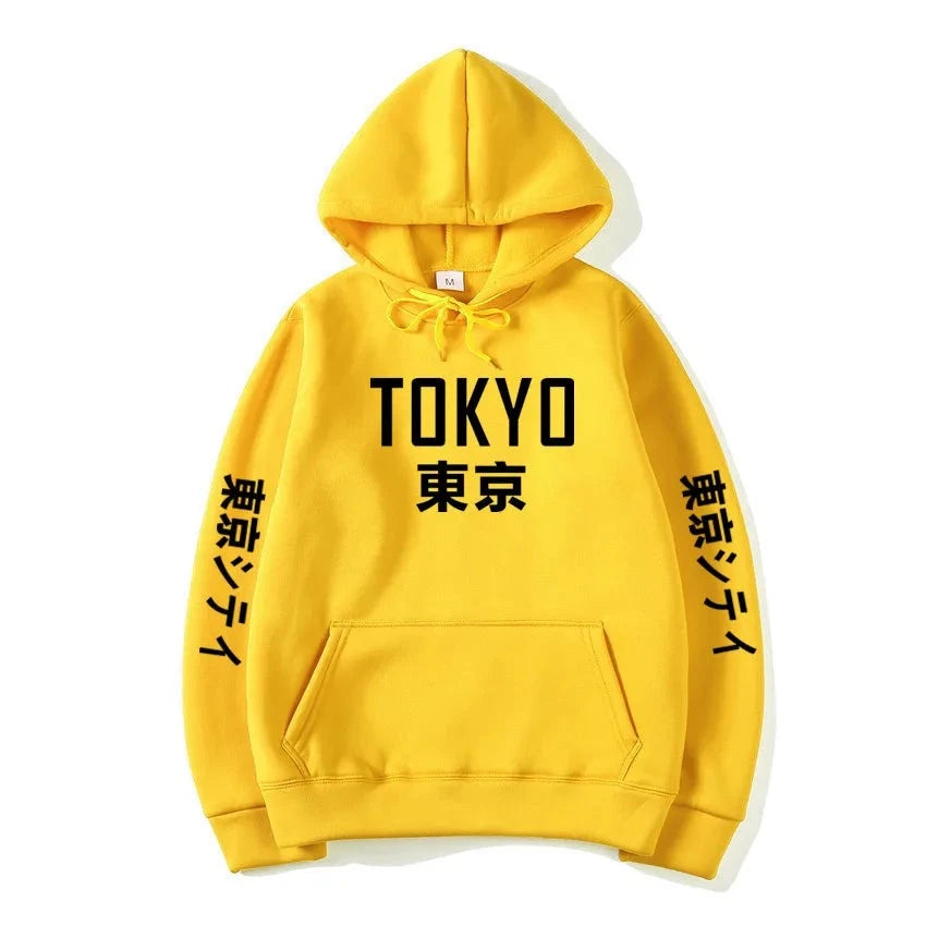 yellow tokyo japan hoodie