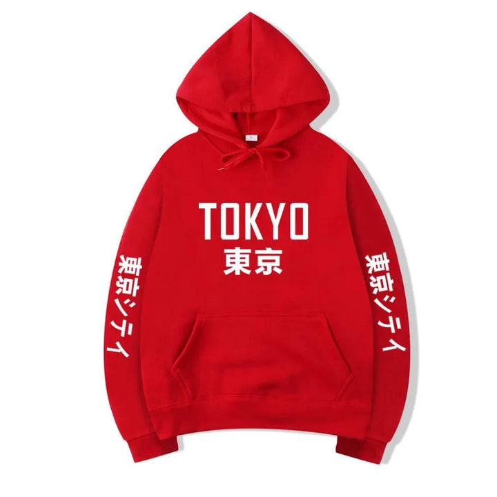 red hoodie tokyo