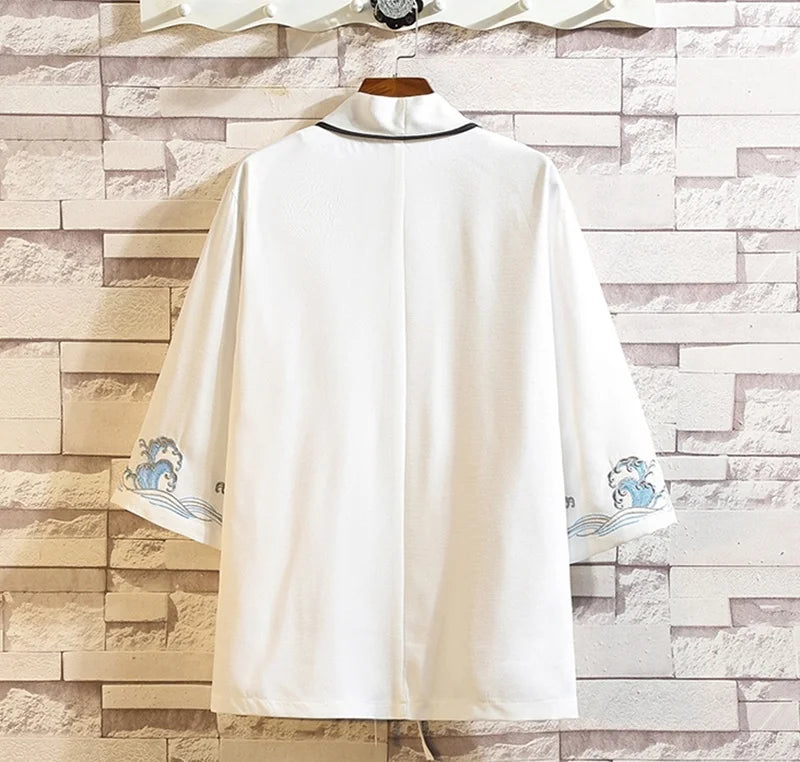 white japanese kimono jacket