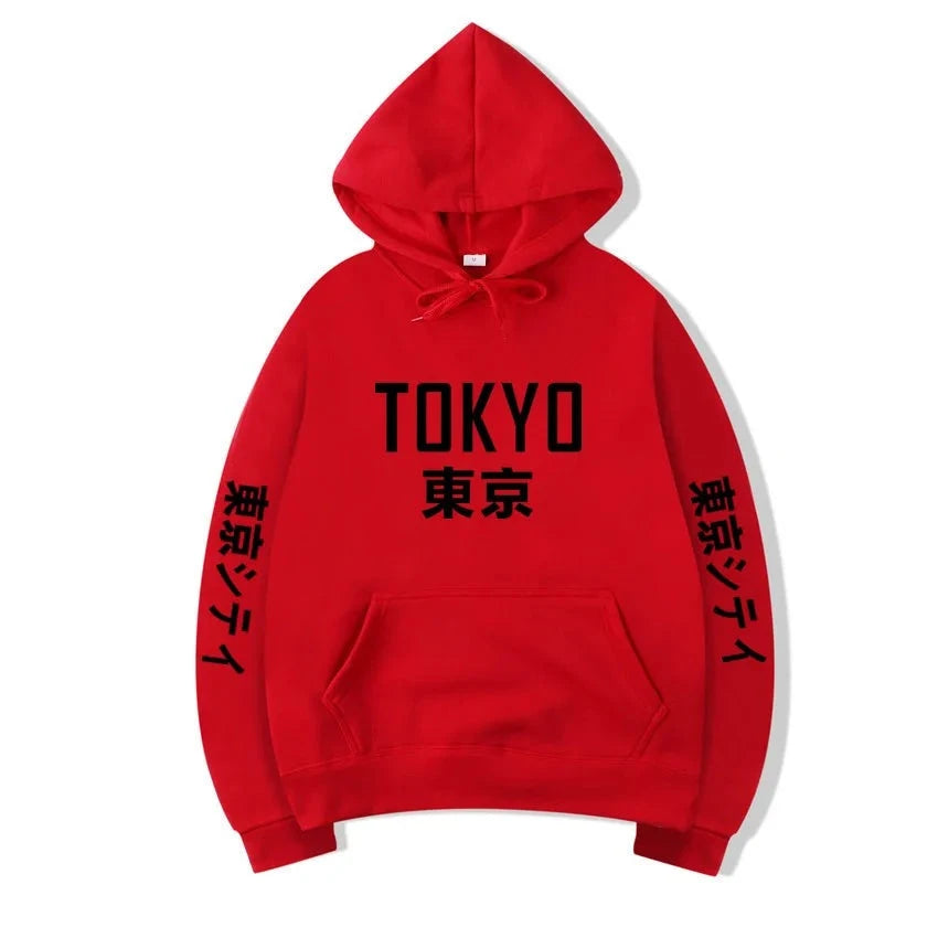 red tokyo japan hoodie