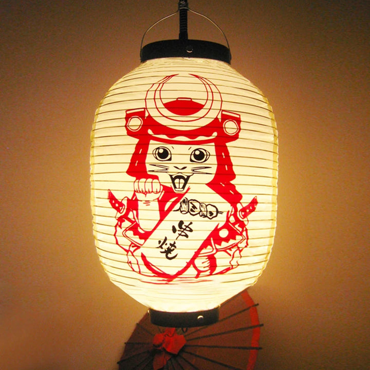 white cat lantern