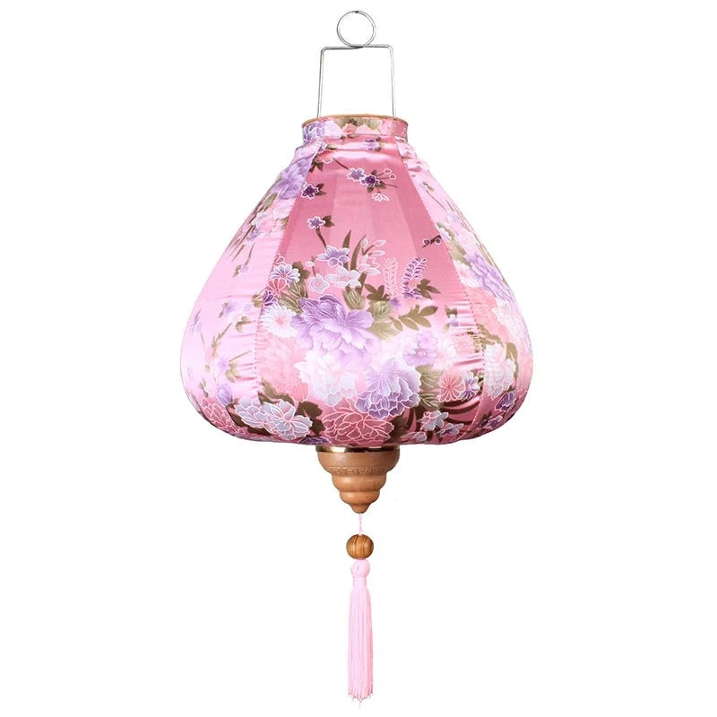 pink vintage chinese silk lanterns