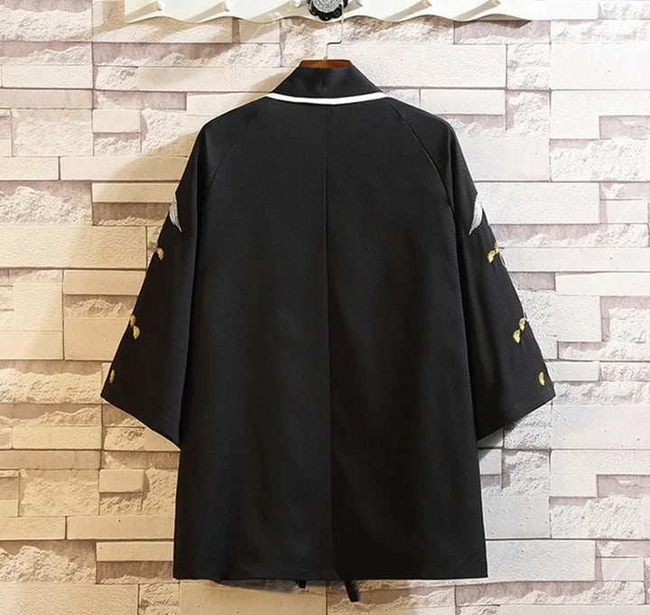 back of crane kimono jacket