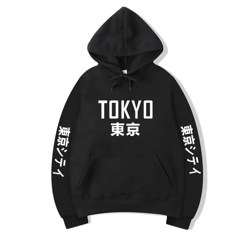 black hoodie tokyo