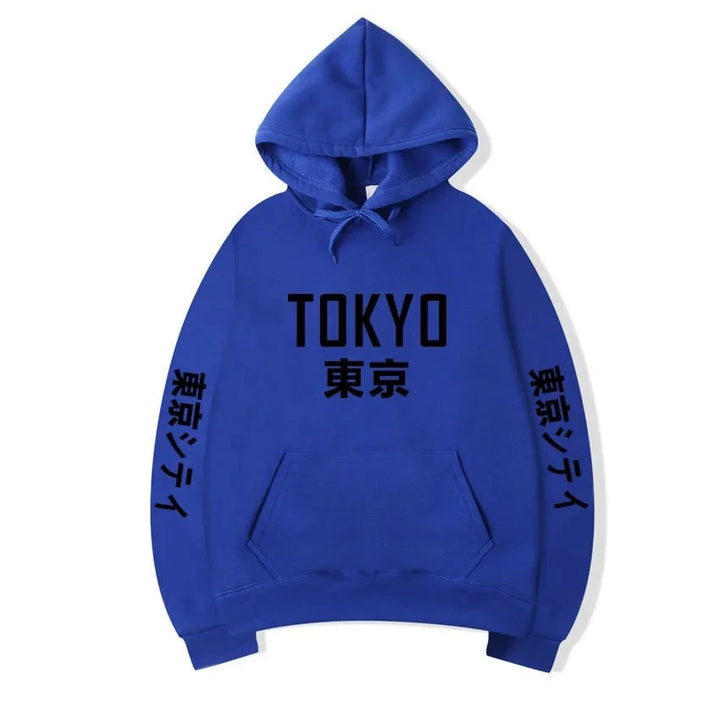 blue tokyo japan hoodie