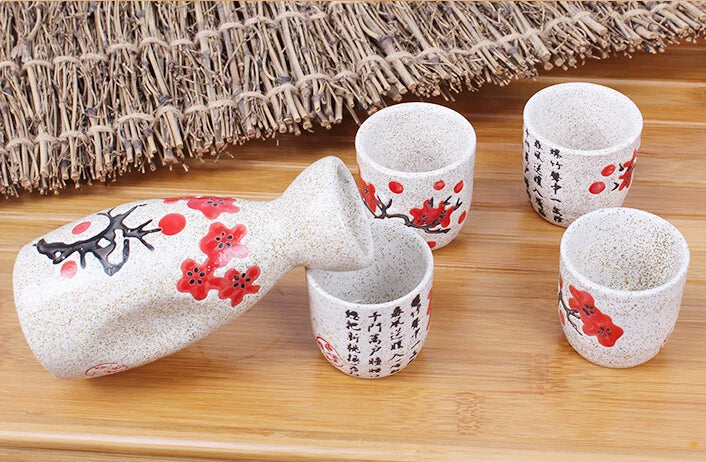 antique japanese sake set design