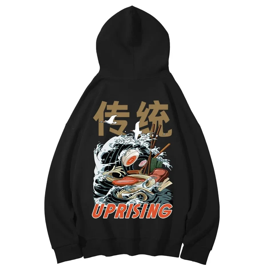 black ramen noodle hoodie