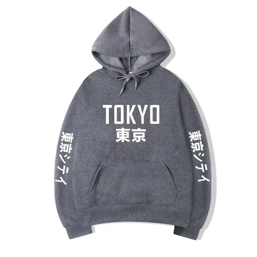 grey hoodie tokyo