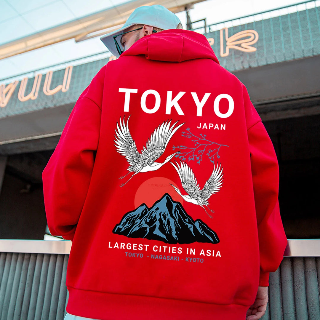 red japan tokyo hoodie