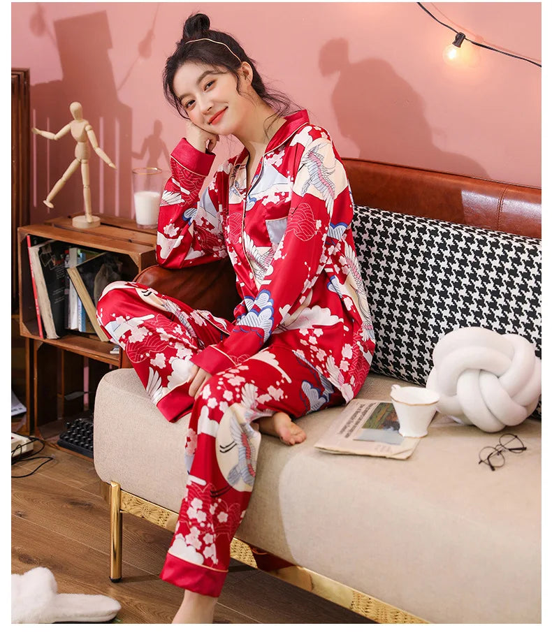 woman wearing a japanese style pyjamas