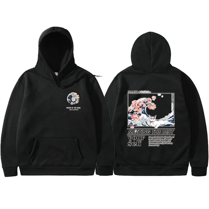 black the great wave off kanagawa hoodie