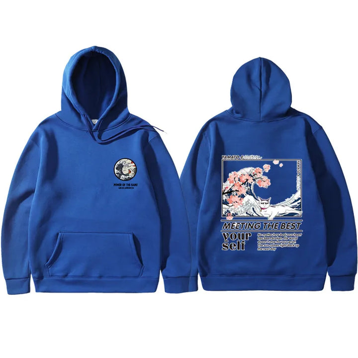 blue the great wave off kanagawa hoodie