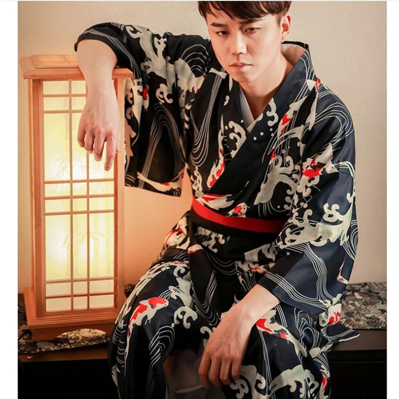 man-wearing-koi-fish-kimono