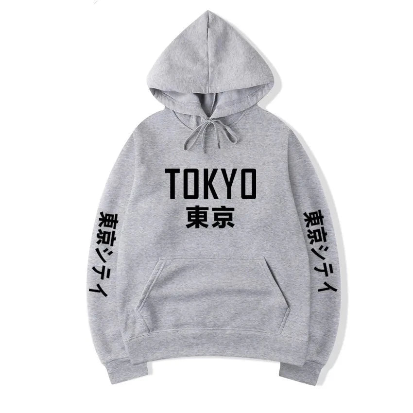 light grey tokyo japan hoodie