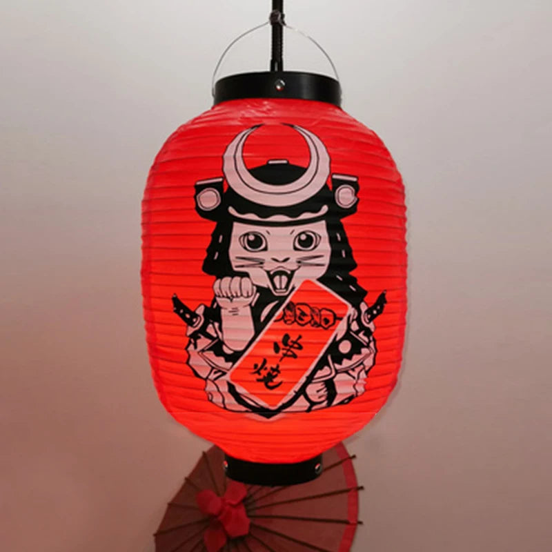 red cat lantern