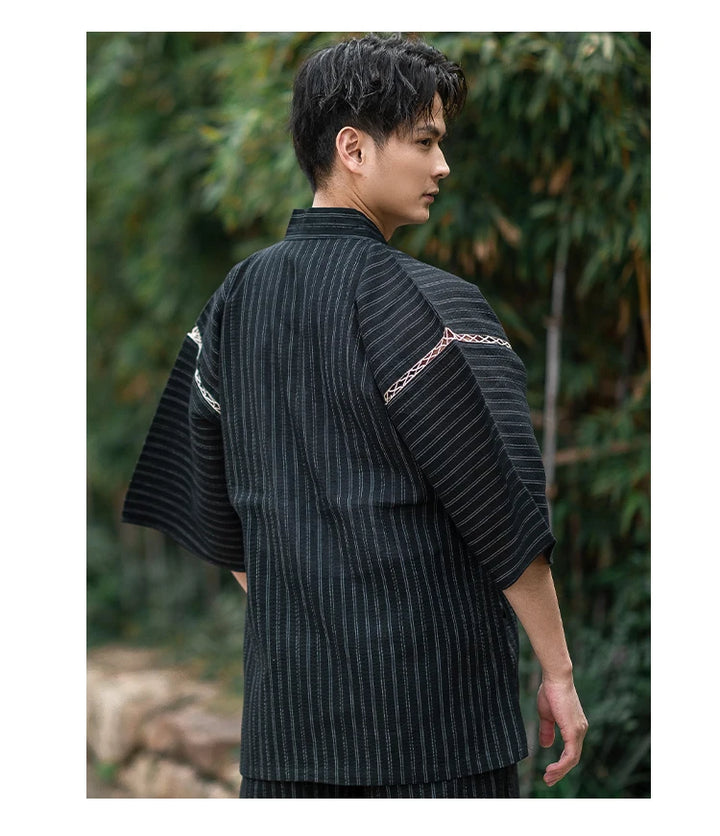 black men short kimono