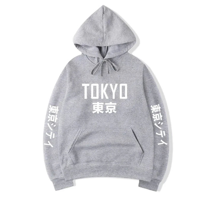 light grey hoodie tokyo