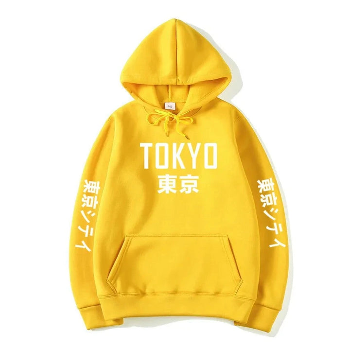 yellow hoodie tokyo