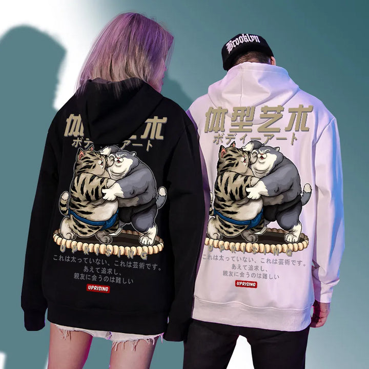 back of sumo hoodies