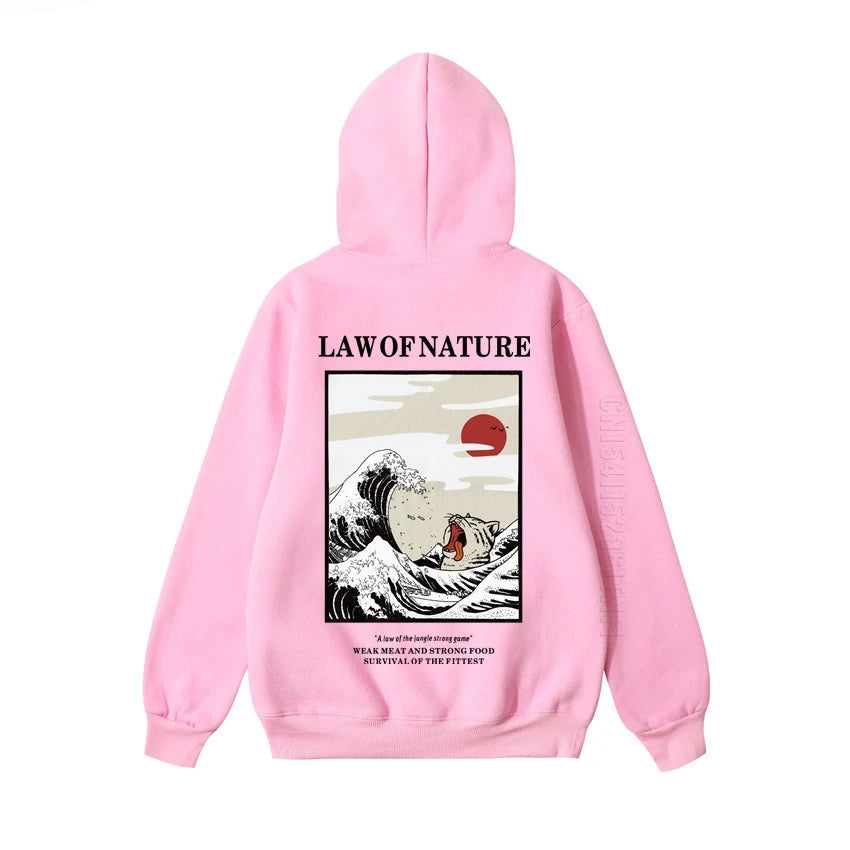 pink law of nature hoodie