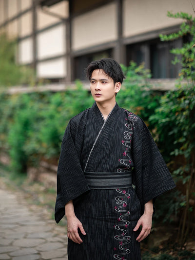 man wearing kimono robe men