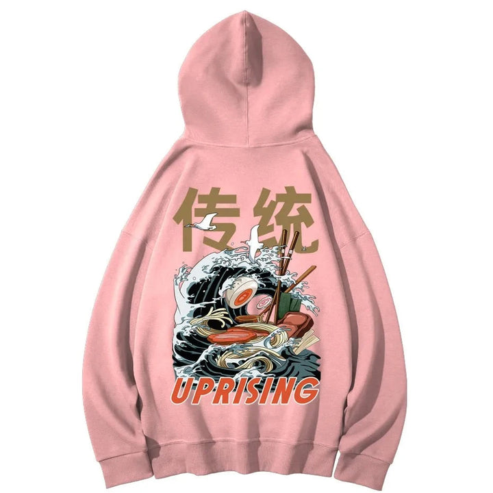 pink ramen noodle hoodie