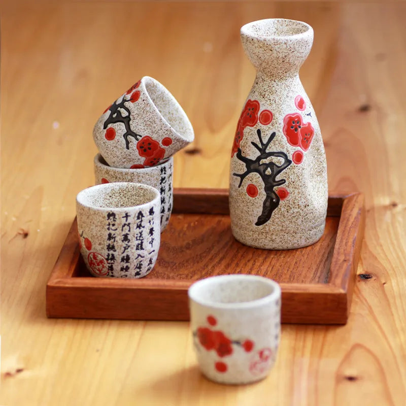 antique japanese sake set