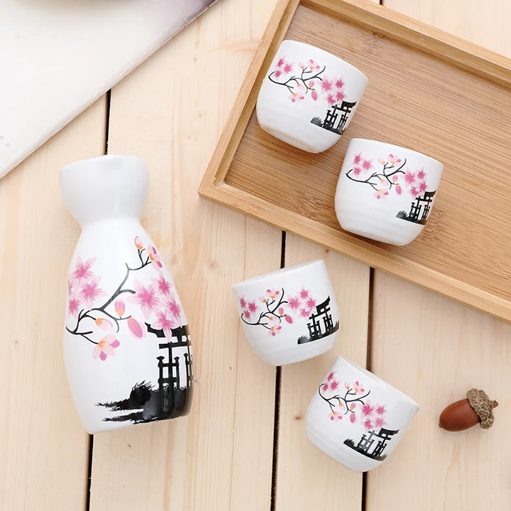 cherry blossom sake set