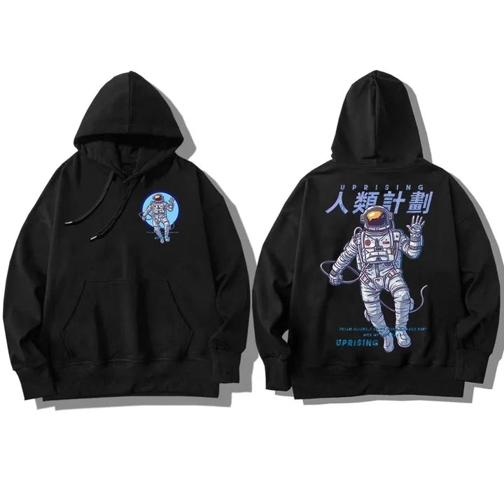 black astronaut hoodie