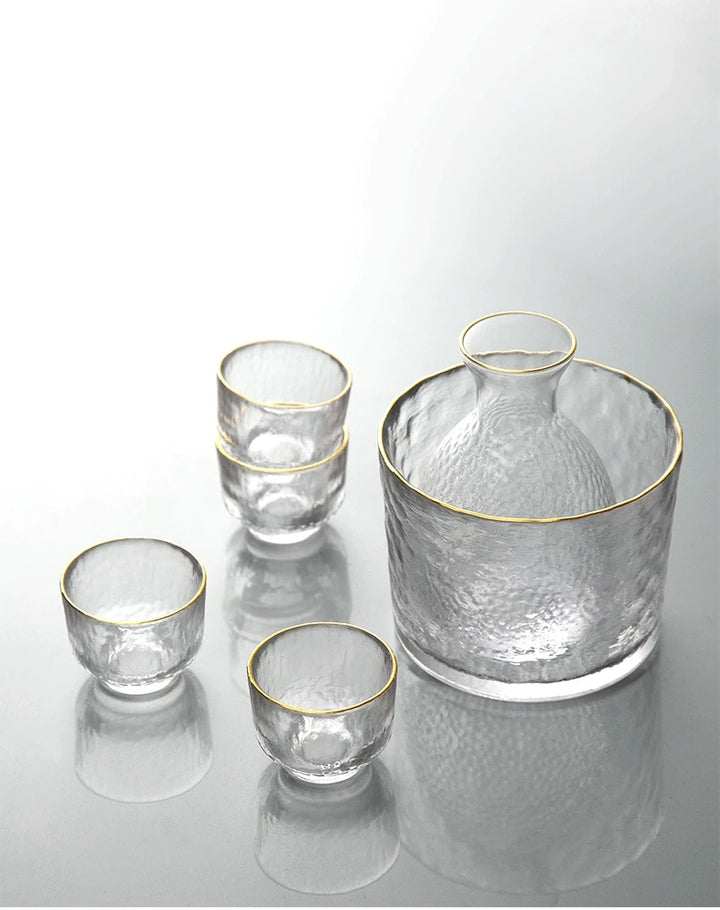 sake glass set on table