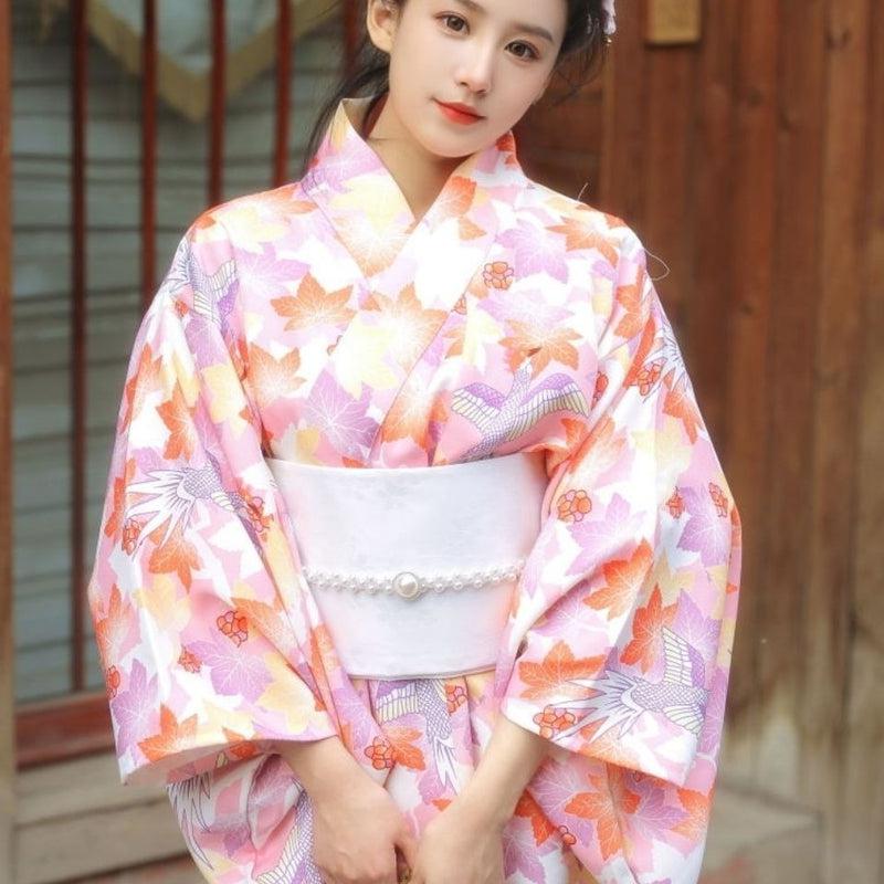 woman wearing kimono floral