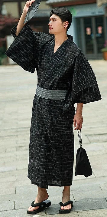 black kimono for men