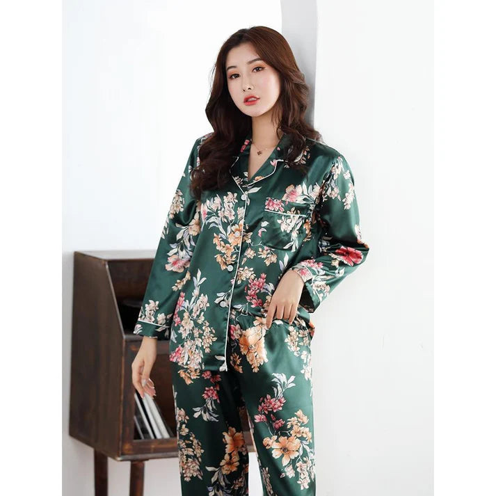 woman in a japanese style pajamas dress