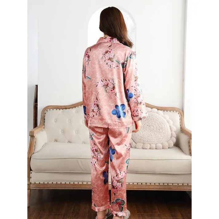 floral japanese pajamas womens