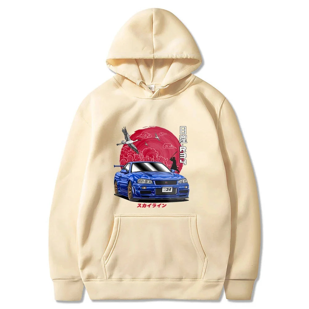 khaki nissan gtr hoodie