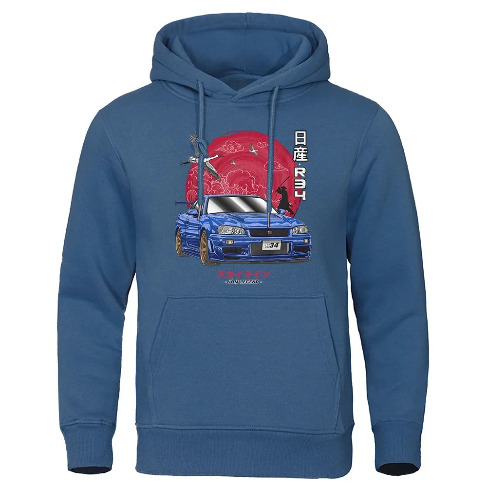 navy blue nissan gtr hoodie